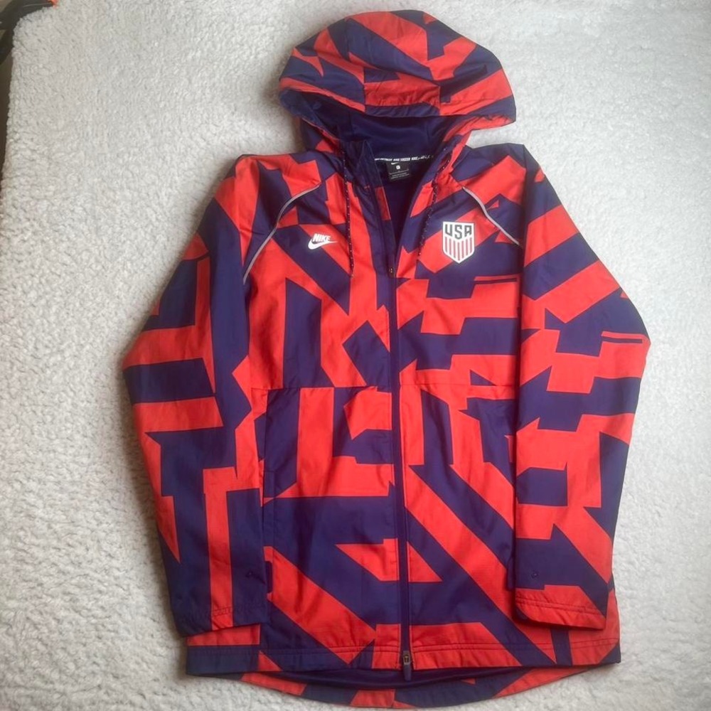 Nike U.S. Awf Graphic Soccer Jacket Speed Red,loyal Blue, L (CZ4332 688)